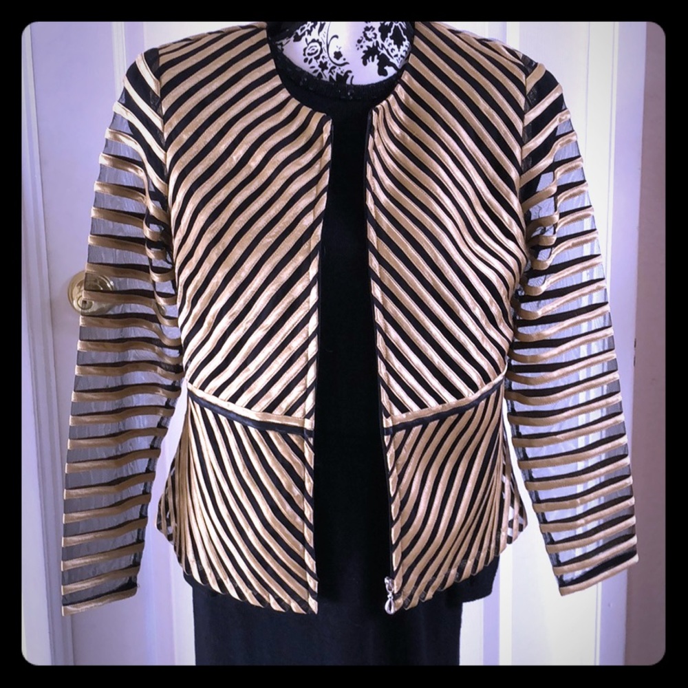 Black & gold evening jacket - NWT